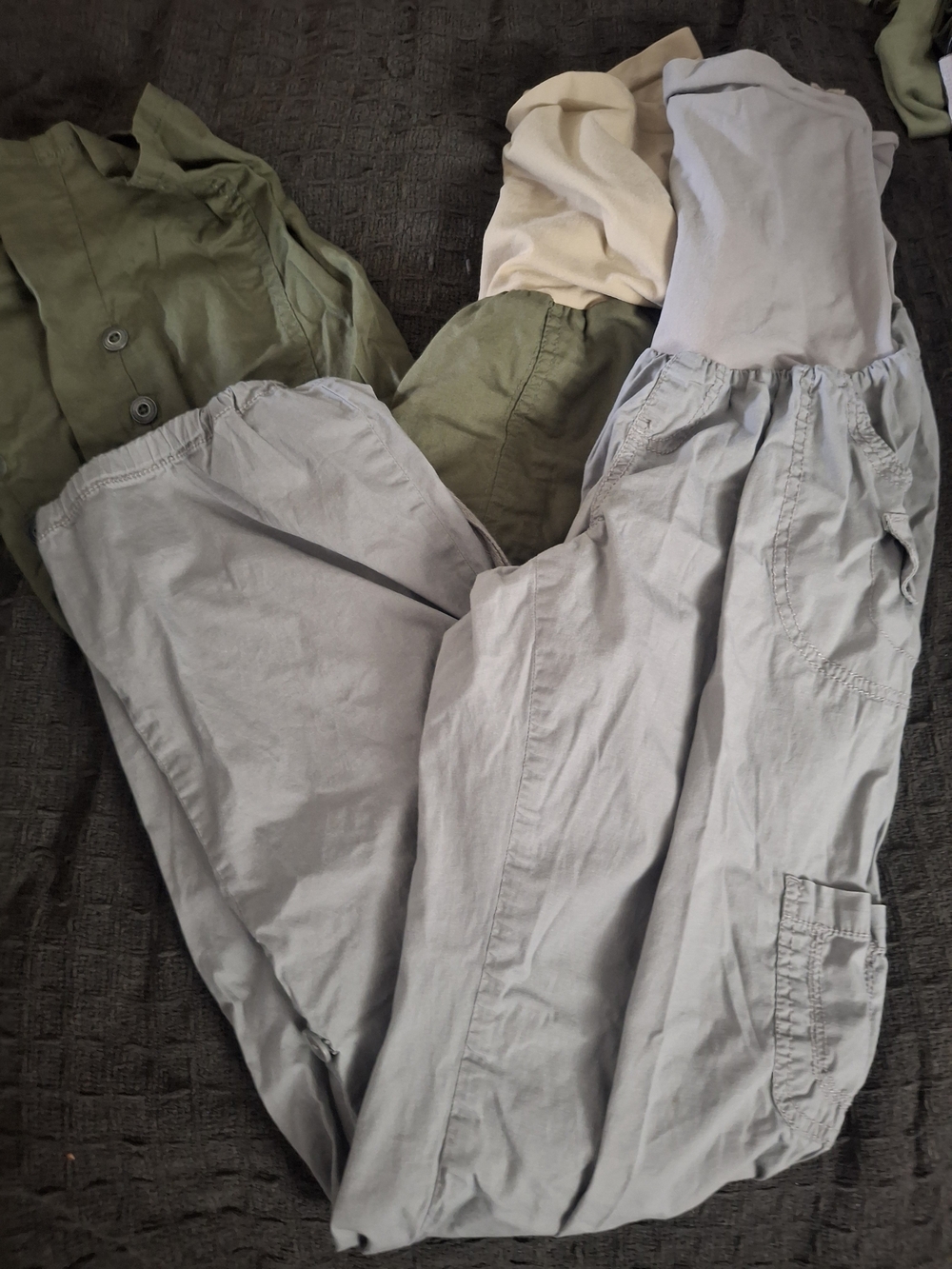 2 Pairs Motherhood Maternity Pants 1 XL And One L